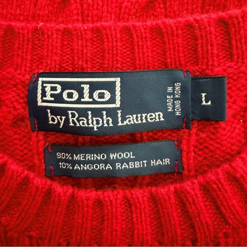 Polo Ralph Lauren Men’s Cable-Knit Wool-Angora Sweater luxury office Logo - Picture 11 of 13